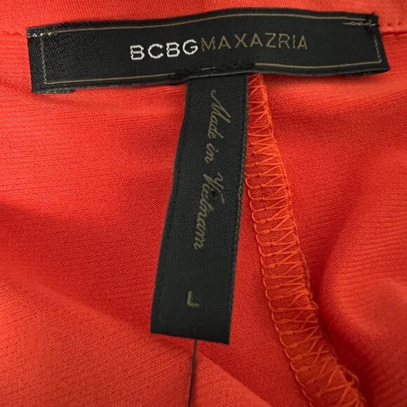BCBGMaxAzria Womens Sleeveless Wrap Mini Dress Red Clay Orange size Large - Picture 11 of 14